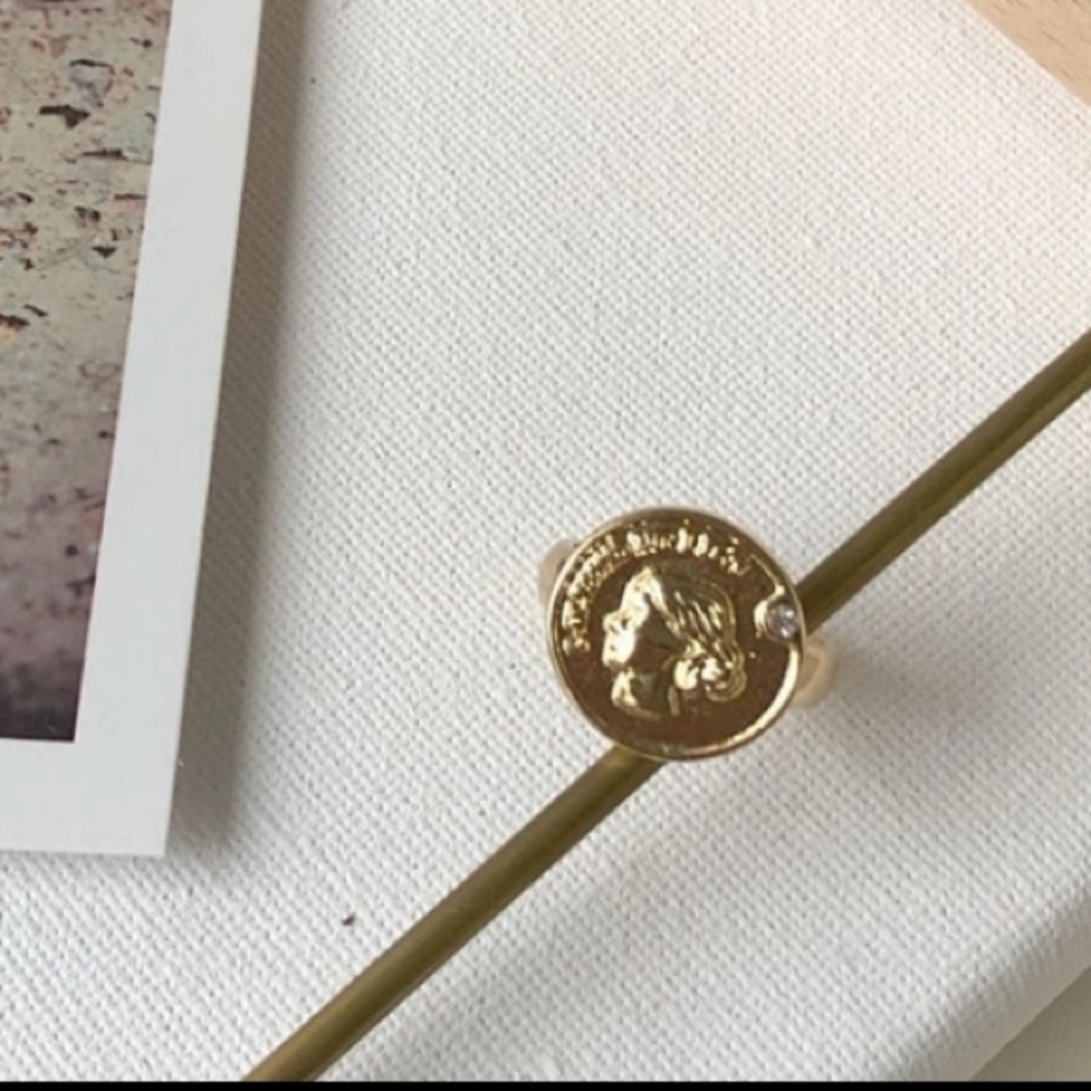 Gold Coin Ring | 14K Gold Filled - Picture 4 of 5